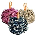 Fishent Bath Sponge Shower Loofahs 60g, 3 Pack Soft Net Body Scrubber, Durable Mesh Shower Pouf Bath Loofah Sponge Body Wash Puff for Women and Men Beauty & Personal Care Fishent