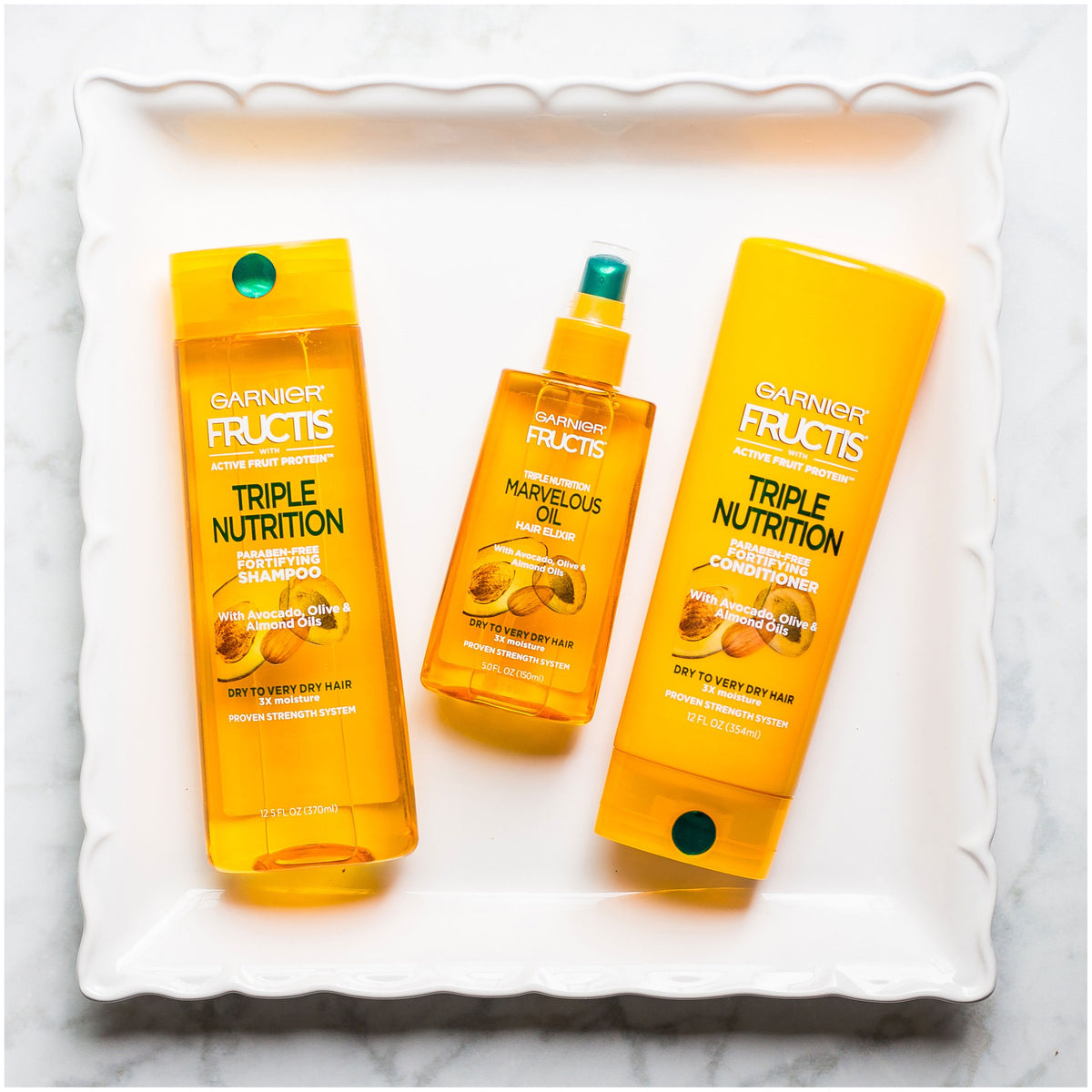 Garnier Fructis Triple Nutrition Conditioner, Dry to Very Dry Hair, 33.8 fl. oz.