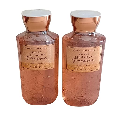 Bath & Body Works Shea + Vitamin E Shower Gel, Set of 2, 10oz Each (Sweet Cinnamon Pumpkin) Beauty & Personal Care Bath & Body Works