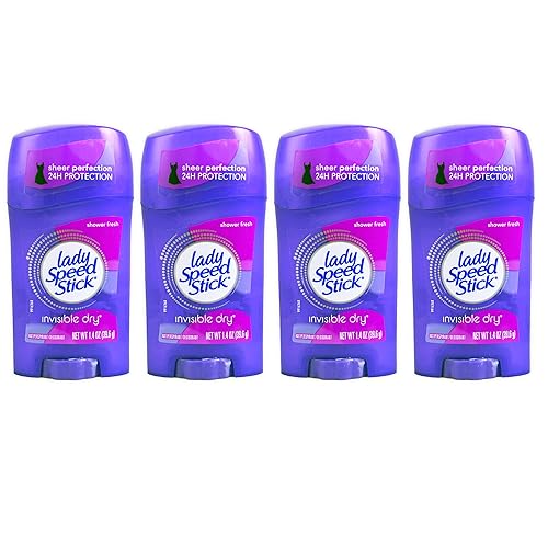 Lady Speed Stick Invisible Dry Antiperspirant & Deodorant, Shower Fresh, 1.4 Ounce (Pack of 4) Beauty & Personal Care Lady Speed Stick