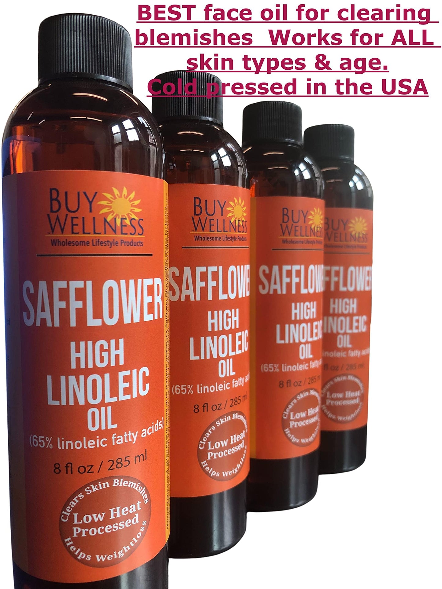Safflower Oil High Linoleic Acid Cold Pressed Ultra Great Culinary or Fine Face & Skin Moisturizer Anti Aging 8 oz Beauty & Personal Care Buy Wellness