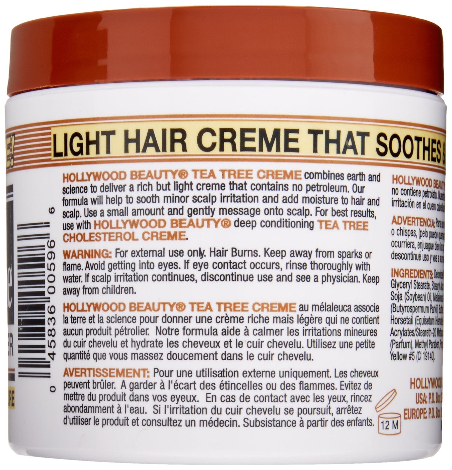 Hollywood Beauty Tea Tree Creme Hair and Scalp Conditioner, White , 10.5 Ounce Beauty & Personal Care Hollywood Beauty