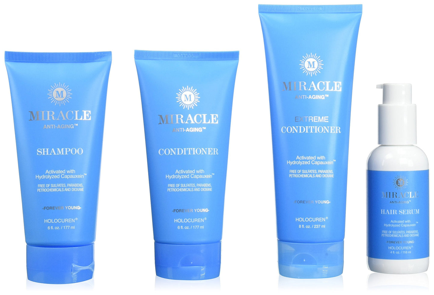 Miracle Anti-Aging Shampoo, Conditioners & Hair Serum; FOUR Pack Beauty & Personal Care Miracle Anti-Aging
