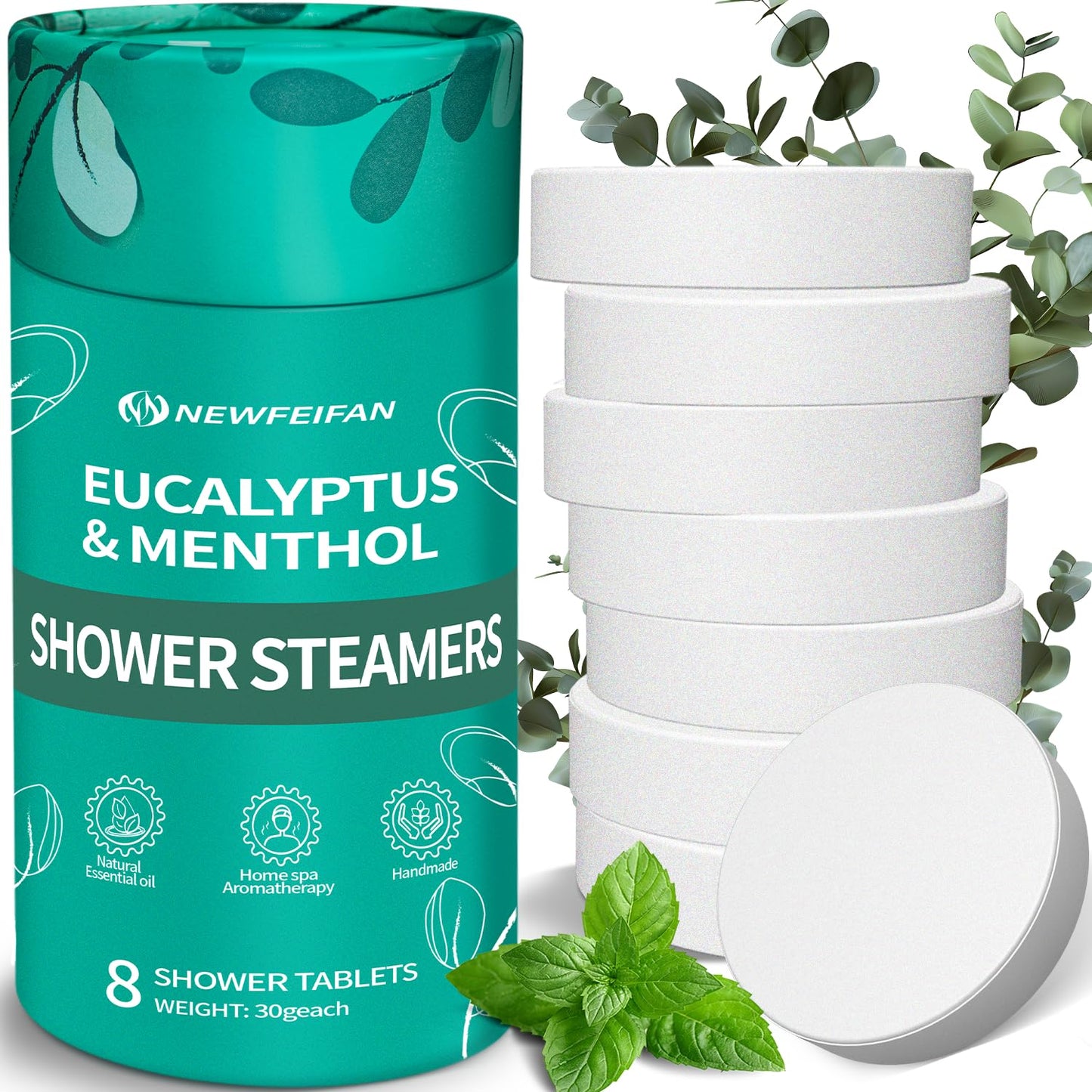 NEWFEIFAN Shower Steamers Aromatherapy, 8Pcs Eucalyptus & Menthol Baht Bomb Beauty and Personal Care NEWFEIFAN
