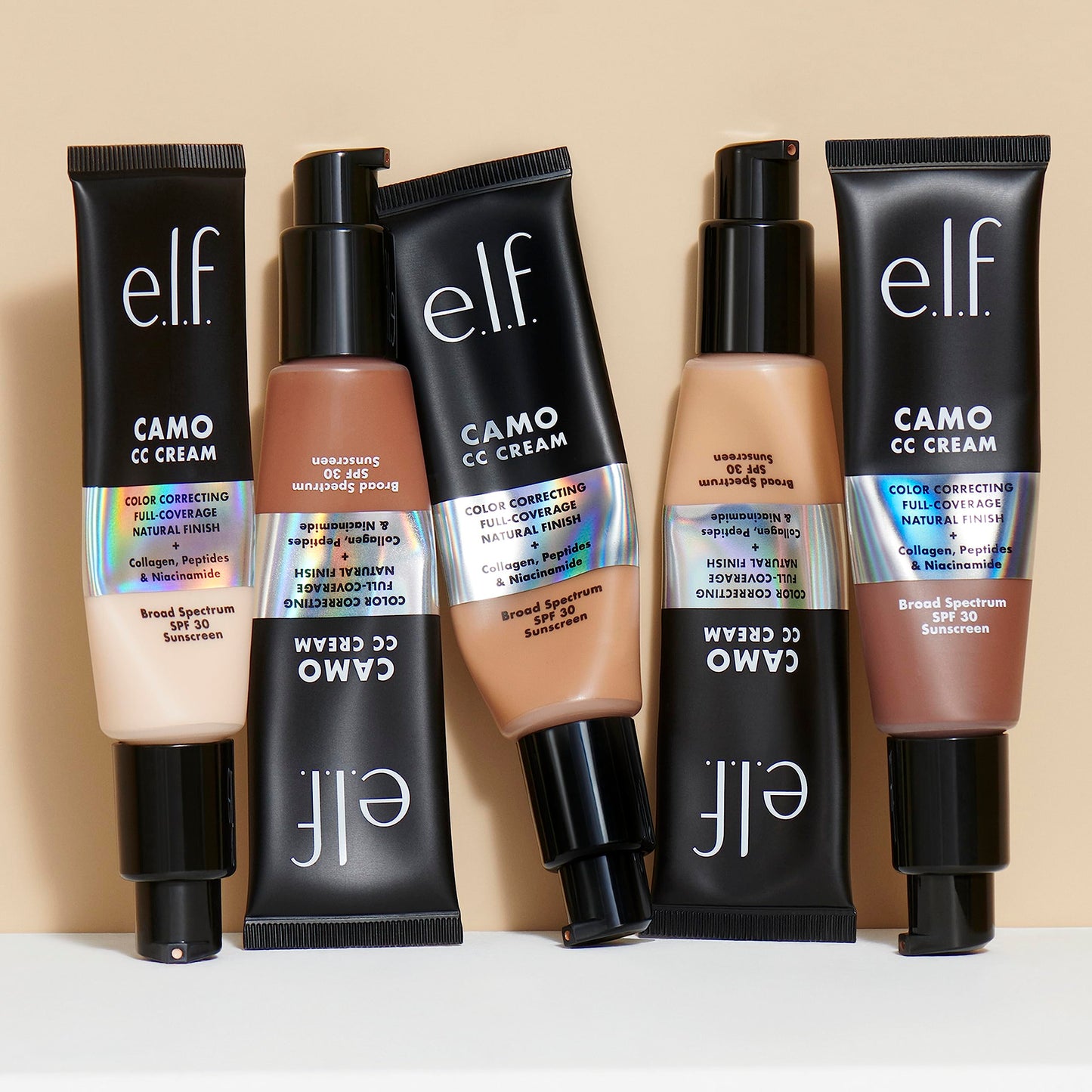 e.l.f. Camo CC Cream, SPF 30 Color-Correcting Medium-To-Full Coverage Face Foundation, Delivers An Airbrushed Finish, Vegan , Deep 560 C Beauty & Personal Care e.l.f.