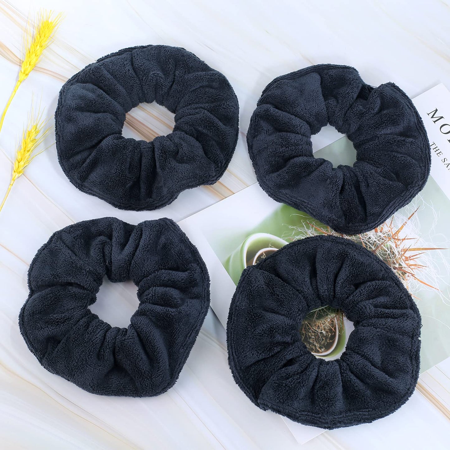 IVARYSS Super Towel Scrunchies for Drying Hair, Absorbent and Soft Microfiber for Frizz Free, Large Thick Ponytail Holder Wet Hair Accessories Beauty & Personal Care IVARYSS