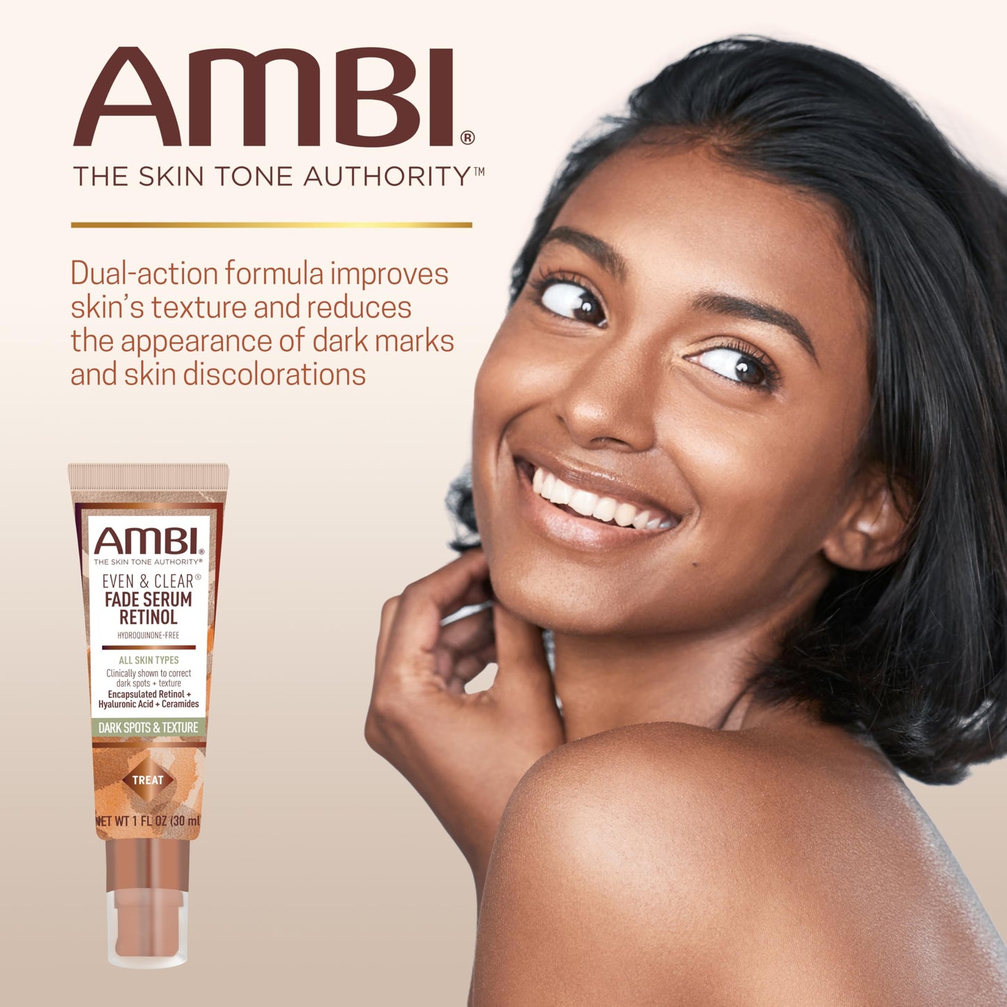 Ambi Even & Clear Fade Serum, Hyperpigmentation Treatment, Hydroquinone-free, Dark Spot Corrector, Results In As Little As 4 Weeks, Retinol Beauty & Personal Care Ambi