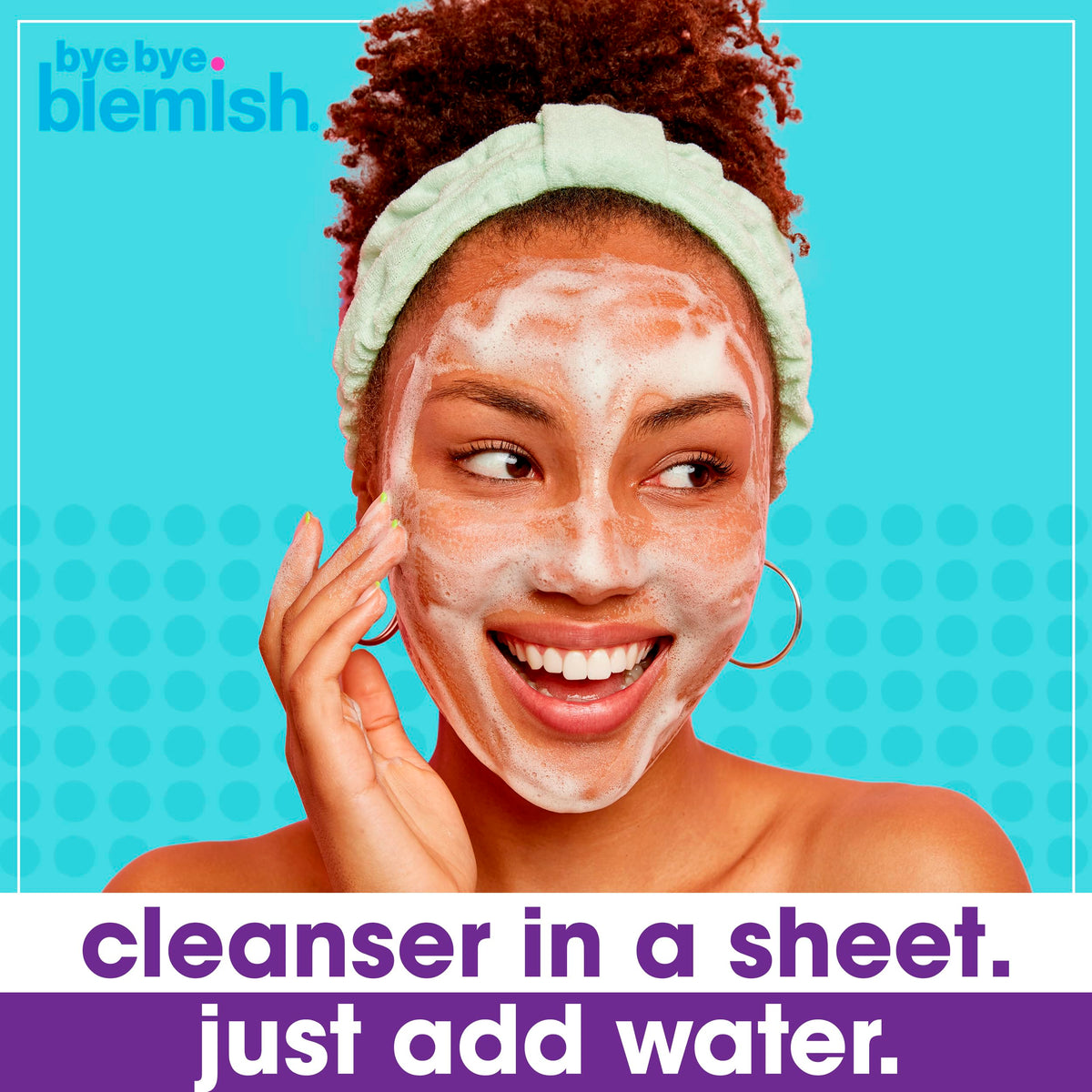 Bye Bye Blemish Dissolving Cleanser Sheets - Witch Hazel Oil-Control Face Wash, Water-Activated Facial Paper Soap for Acne-Prone Skin, Removes Dirt Beauty & Personal Care Bye Bye Blemish