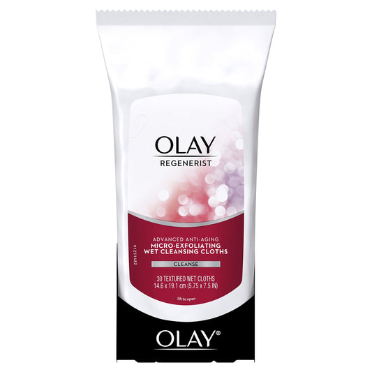 Olay Regenerist Micro-Exfoliating Wet Cleansing Cloths, 30 Count Beauty & Personal Care Olay
