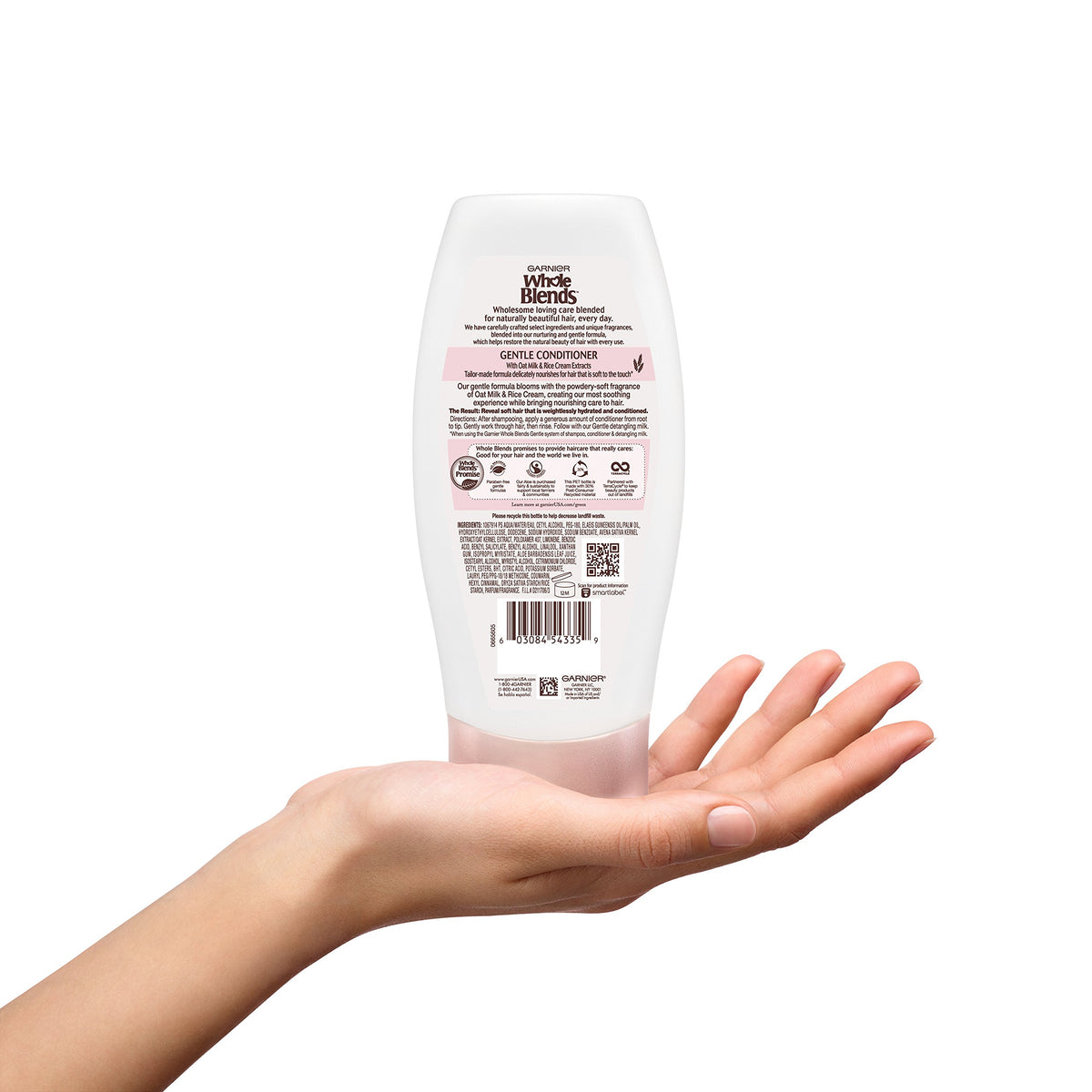 Garnier Whole Blends Gentle Conditioner Oat Delicacy, For Sensitive Scalp, 12.5 fl. oz.