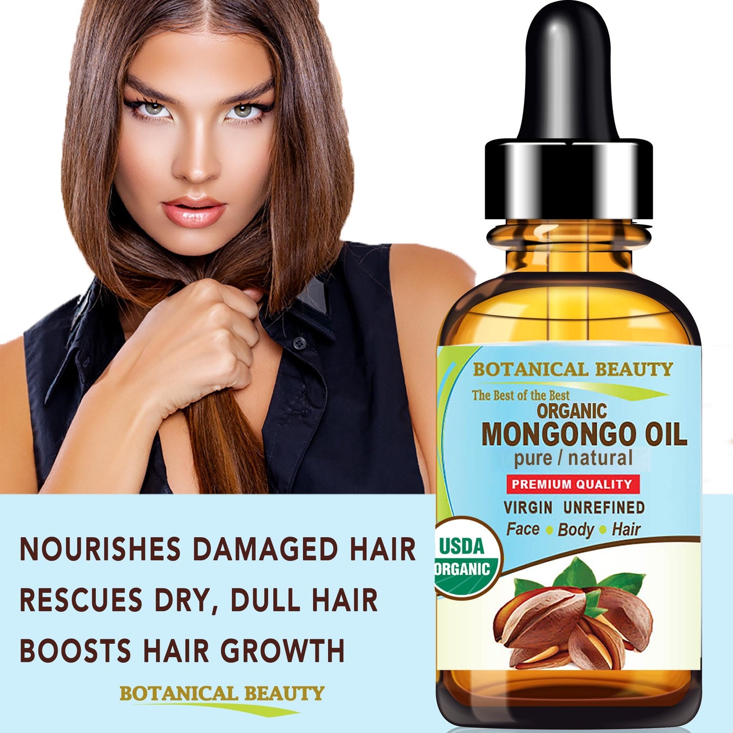 Botanical Beauty Organic MONGONGO OIL Manketti Seed Oil 100% Pure Natural Virgin Unrefined Cold-Pressed Carrier Oil for Face Skin Body Hair Lip Nails Beauty & Personal Care Botanical Beauty
