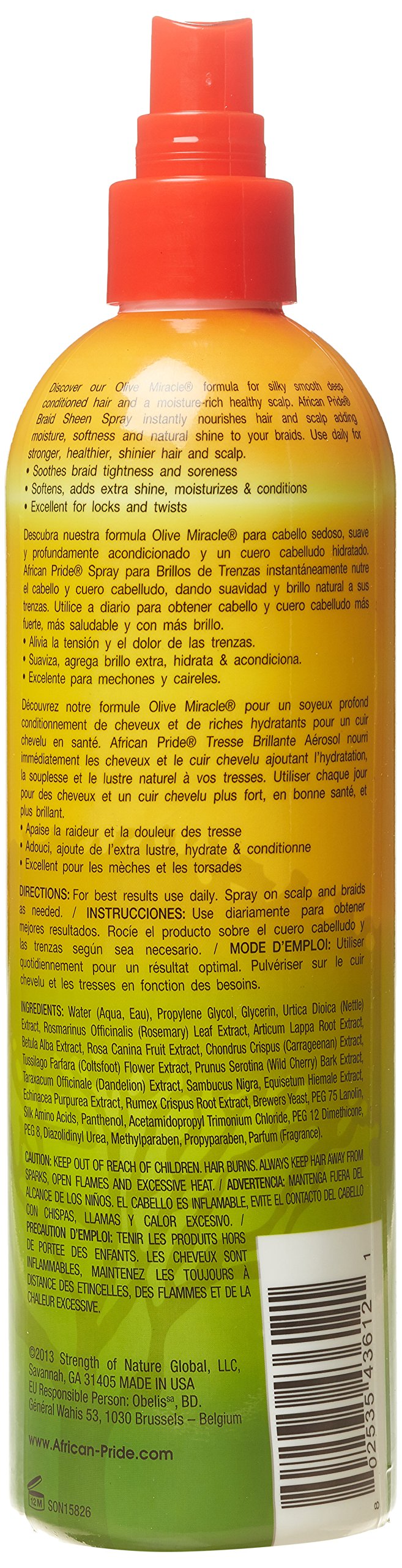 African Pride Braid Sheen Spray, 12 Oz Beauty & Personal Care African Pride