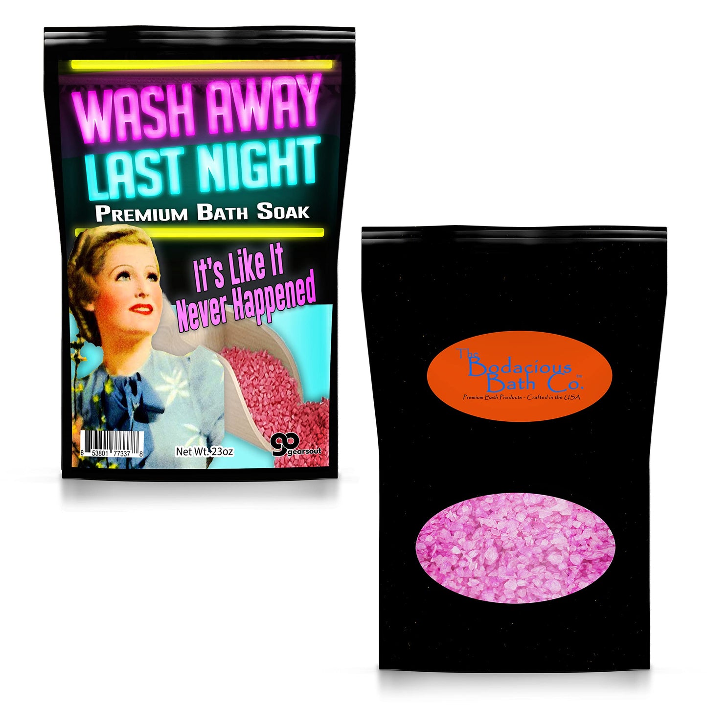 Gears Out Pink Bath Salt Luxury Bath Soak - Wash Away Last Night - Funny Girlfriend Gifts for Best Friends - Mediterranean Sea Salts - Ladies Night Beauty and Personal Care Gears Out
