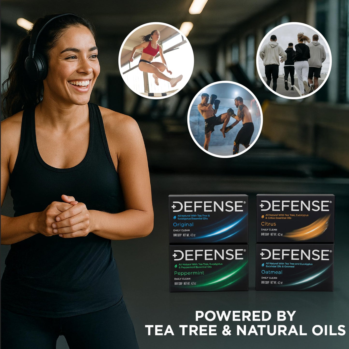 Defense Soap All Natural Original Bar Soap 3-Pack (Daily Clean) - Tea Tree & Eucalyptus Oil - Wrestling & Post Workout Hygiene for Athletes - 4.2 oz Beauty and Personal Care Defense Soap