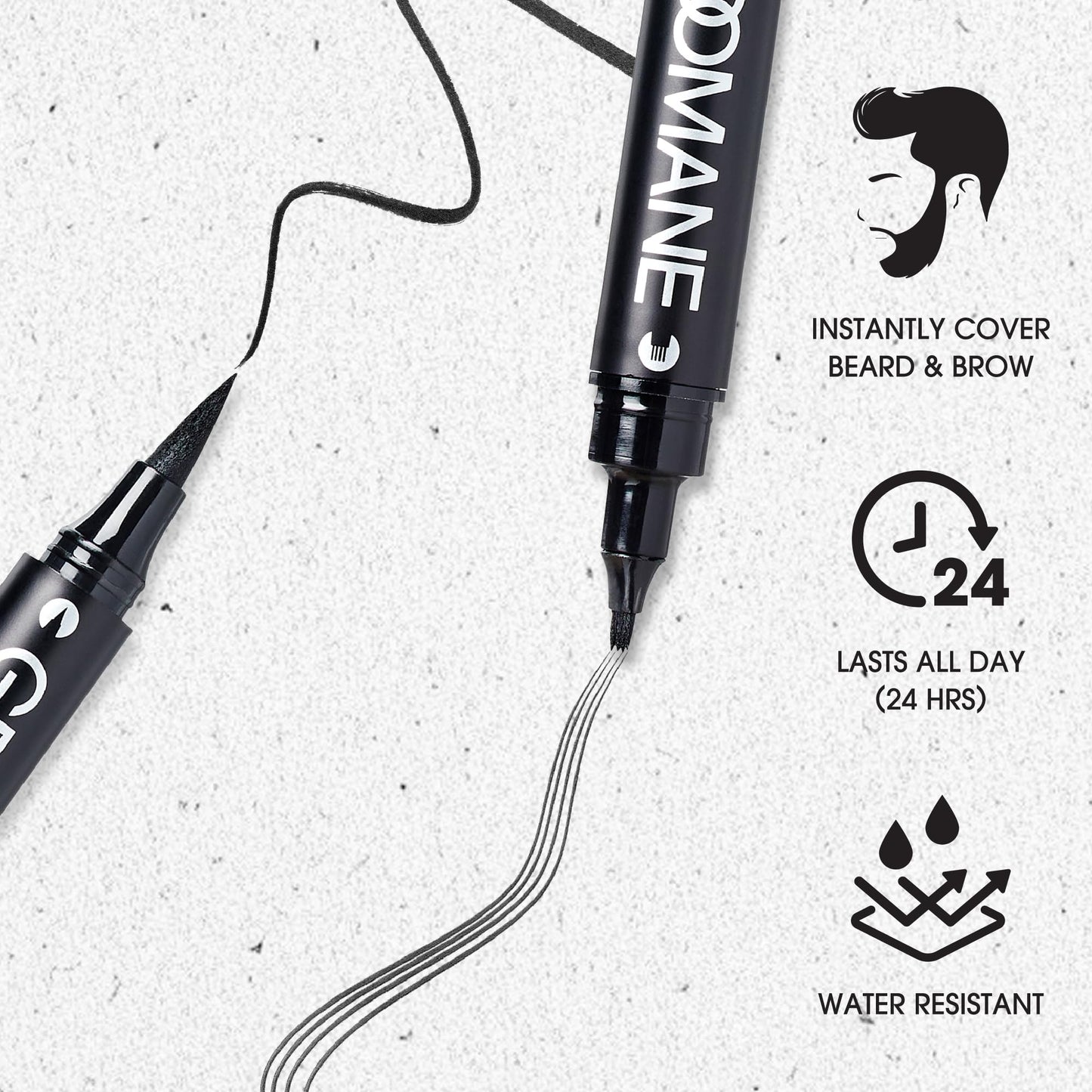 Red by Kiss GROOMANE Beard Filling Pen Comb, Dual Tip Brush Beard Enhancer for Natural Coverage, Waterproof & Smudge-Proof Beard Pencil, Easy Fill-In Beauty and Personal Care Red by Kiss