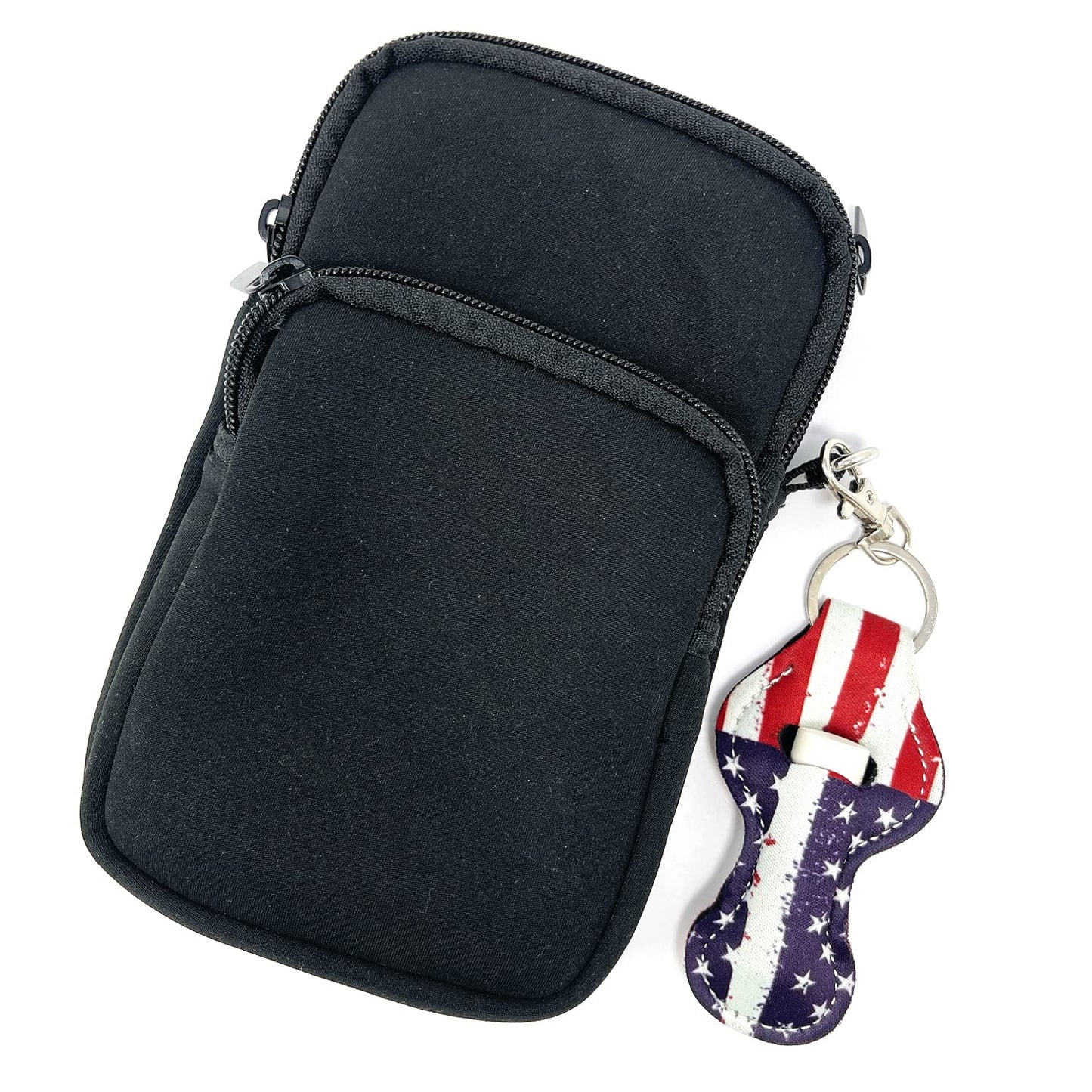 allydrew 10 Pack Chapstick Holder Keychain, Keyring for Lip Balm Lip Gloss Lipstick with 10 Pieces Metal Keyring Clasps, Patriotic Flag Beauty & Personal Care allydrew