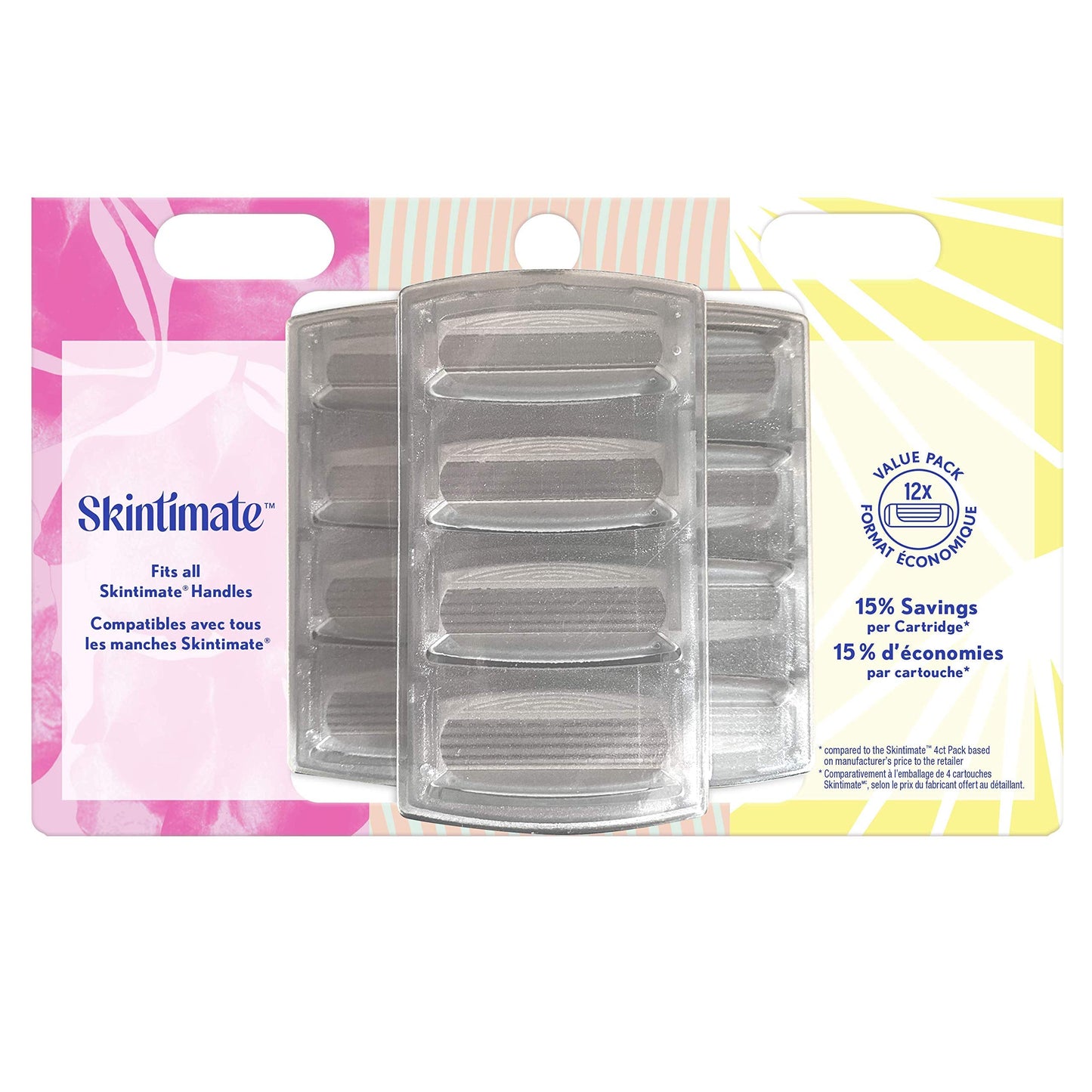 Skintimate 4-Blade Razor Refill Cartridges with Aloe and Vitamin E, 12 Count Beauty and Personal Care Skintimate