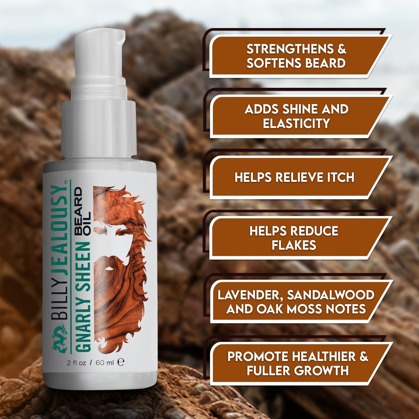 Billy Jealousy Beard Oil for Men, Weightless, Low Shine, and Hydrating Beard Moisturizer for Softer Hair, Helps Prevent Itching and Flakes, Gnarly Beauty and Personal Care Billy Jealousy
