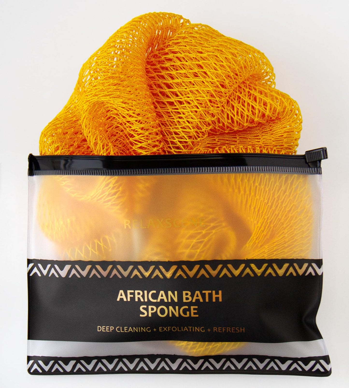 African Net Sponge Authentic - Exfoliating Back Scrub Bath Sponge with Knots - Afro Scrub Body Scrubber Exfoliator Washcloth - African Body Care Daily Beauty and Personal Care RelaxScene