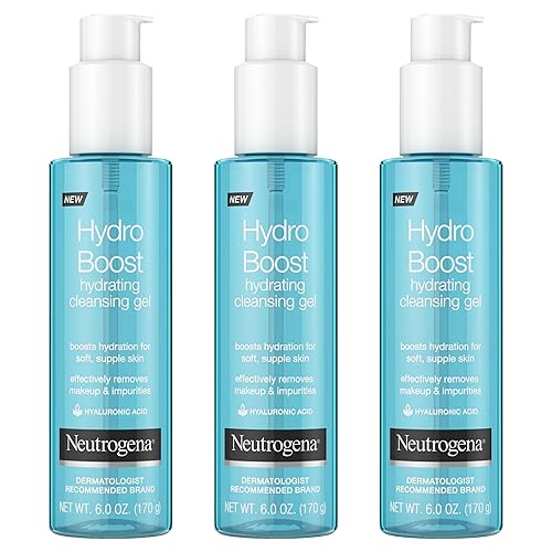 Neutrogena Hydro Boost Lightweight Hydrating Facial Cleansing Gel, Gentle Face Wash & Makeup Remover with Hyaluronic Acid, Hypoallergenic & Non Beauty & Personal Care Neutrogena