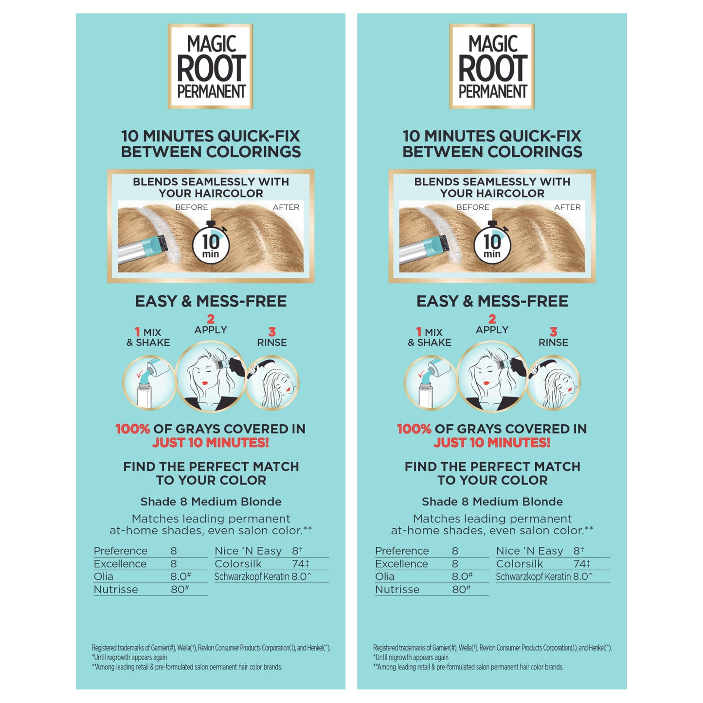 L'Oreal Paris Magic Root Permanent Hair Color Kit, 100% Gray Hair Coverage In Just 10 Minutes, Precision Brush Applicator for Seamless Application, 8 Beauty & Personal Care L'Oreal Paris