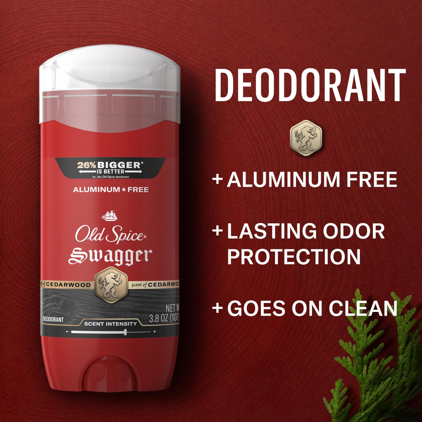 Old Spice Aluminum Free Deodorant for Men, 24/7 Protection to Eliminate Odors, 24/7 Freshness & Lasting Scent, Swagger with Lime & Cedarwood Scent Beauty & Personal Care Old Spice