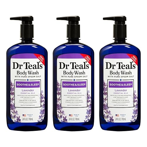 Dr Teal's Pure Epsom Salt Body Wash Soother & Moisturize With Lavender 24 oz (Pack of 3) Beauty & Personal Care Dr Teal's