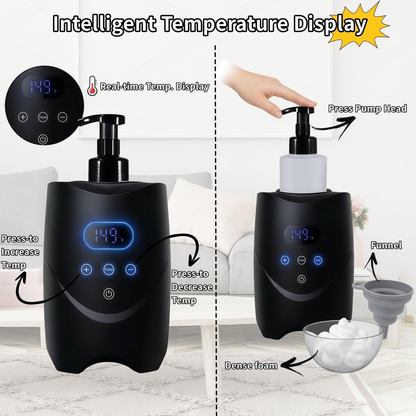 Hot Lather Machine for Shaving Professional Lather Maker for Men Face Shaving Large Capacity Shaving Foam Warmer for Home Salon Barber Shop, Beauty and Personal Care JOJOCOSMO