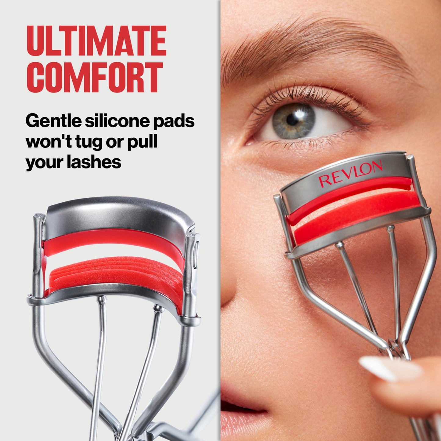 Revlon Triple-Stepped Lash Curler, Eyelash Lift For a Super-Curled Look in One Squeeze, 3-Tiered Pads for Gentle, Tug-Free Curling, 1 Count Beauty & Personal Care REVLON