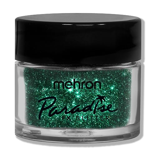 Mehron Makeup Paradise Glitter FX | Professional Cosmetic for Makeup & Art | Vibrant & Shimmering Loose Glitter .25 oz (7 g) (Green) Beauty & Personal Care Mehron