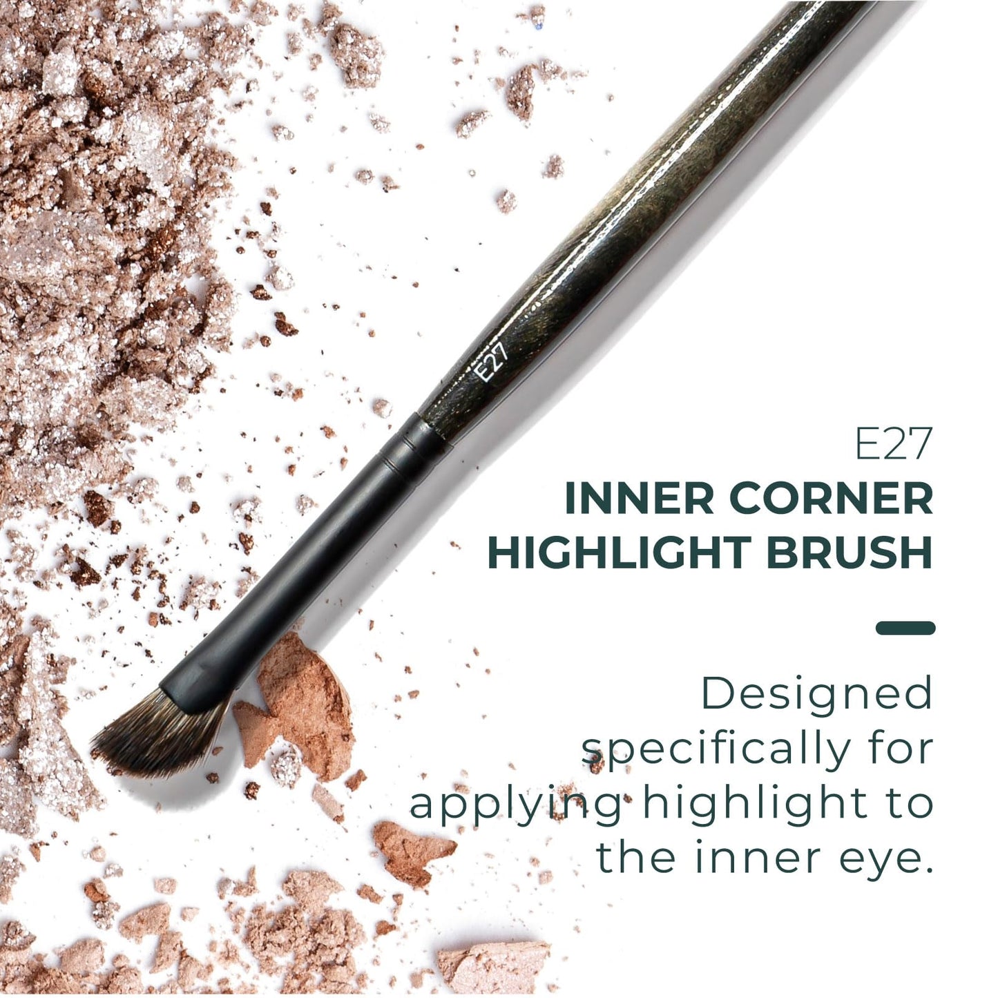 Rose and Ben Beauty E27 Inner Detail Eye Brush | Angled Design for Precise Application | Cruelty-Free Bristles Beauty & Personal Care Rose and Ben Beauty