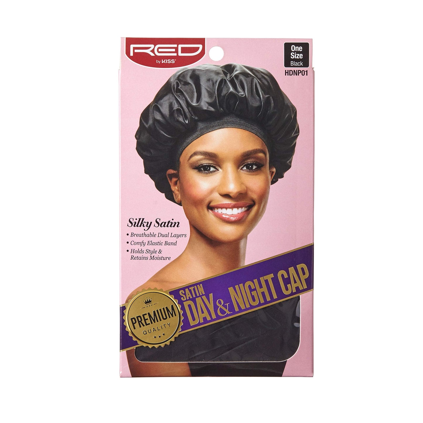 Red By Kiss Premium Quality Silky Satin Day & Night Cap (X-Large, Black) Beauty and Personal Care Red by Kiss