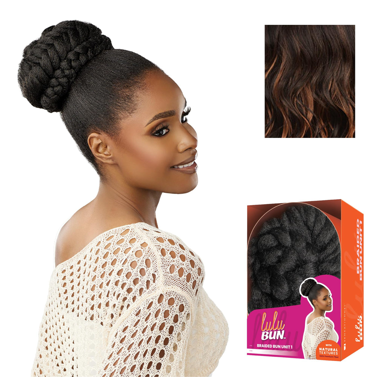 Sensationnel Lulu Bun Hair Extensions-Braided Bun Unit 1,F1B/30