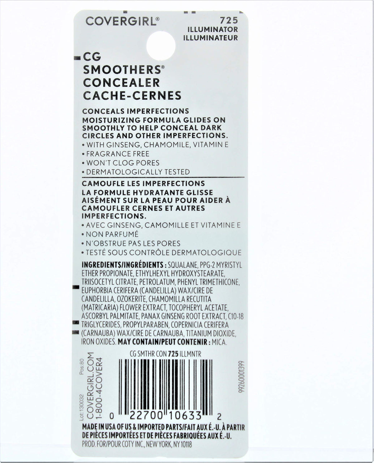 CoverGirl Smoothers Concealer, Illuminator [725] 0.14 oz (Pack of 3) Beauty & Personal Care COVERGIRL