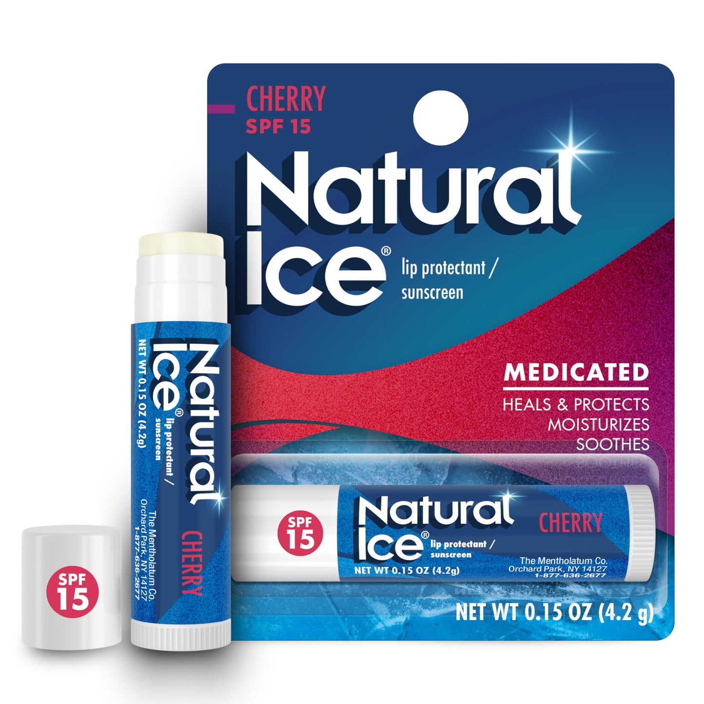 Natural Ice Cherry - SPF 15 lip balm, Cherry Flavor, 0.15 Ounce (Pack of 12) Beauty and Personal Care Natural Ice
