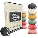 Bare Essentials Living - Konjac Sponges Set (12 Pack) with Activated Bamboo Charcoal Facial Sponge, Natural, Great for Facials, Bath, and Exfoliating Beauty & Personal Care Bare Essentials Living