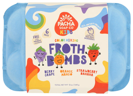 Pacha Soap Color Changing Froth Bomb 6 Count, 12 Oz Beauty & Personal Care Pacha Soap Co