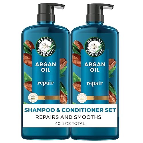Herbal Essences Argan Oil Repair Shampoo & Conditioner Set, Moisturizes & Smoothes, Paraben-Free, Color-Safe, pH-Balanced, Citrus Scent, 20.2 Fl Oz Beauty & Personal Care Herbal Essences