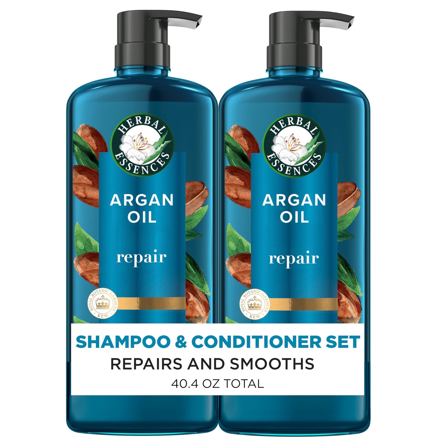 Herbal Essences Argan Oil Repair Shampoo & Conditioner Set, Moisturizes & Smoothes, Paraben-Free, Color-Safe, pH-Balanced, Citrus Scent, 20.2 Fl Oz Beauty & Personal Care Herbal Essences