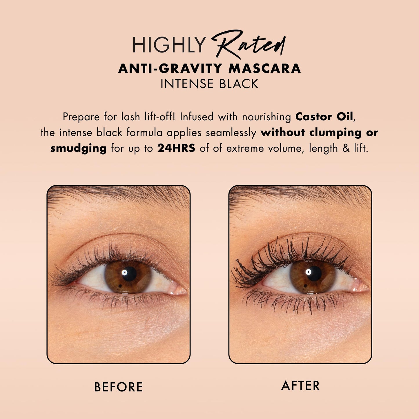 Milani Mascara Volume and Length, Highly Rated Anti-Gravity Black Shade with Castor Oil and Molded Hourglass Shaped Lash Coating Mascara Wand Beauty & Personal Care Milani