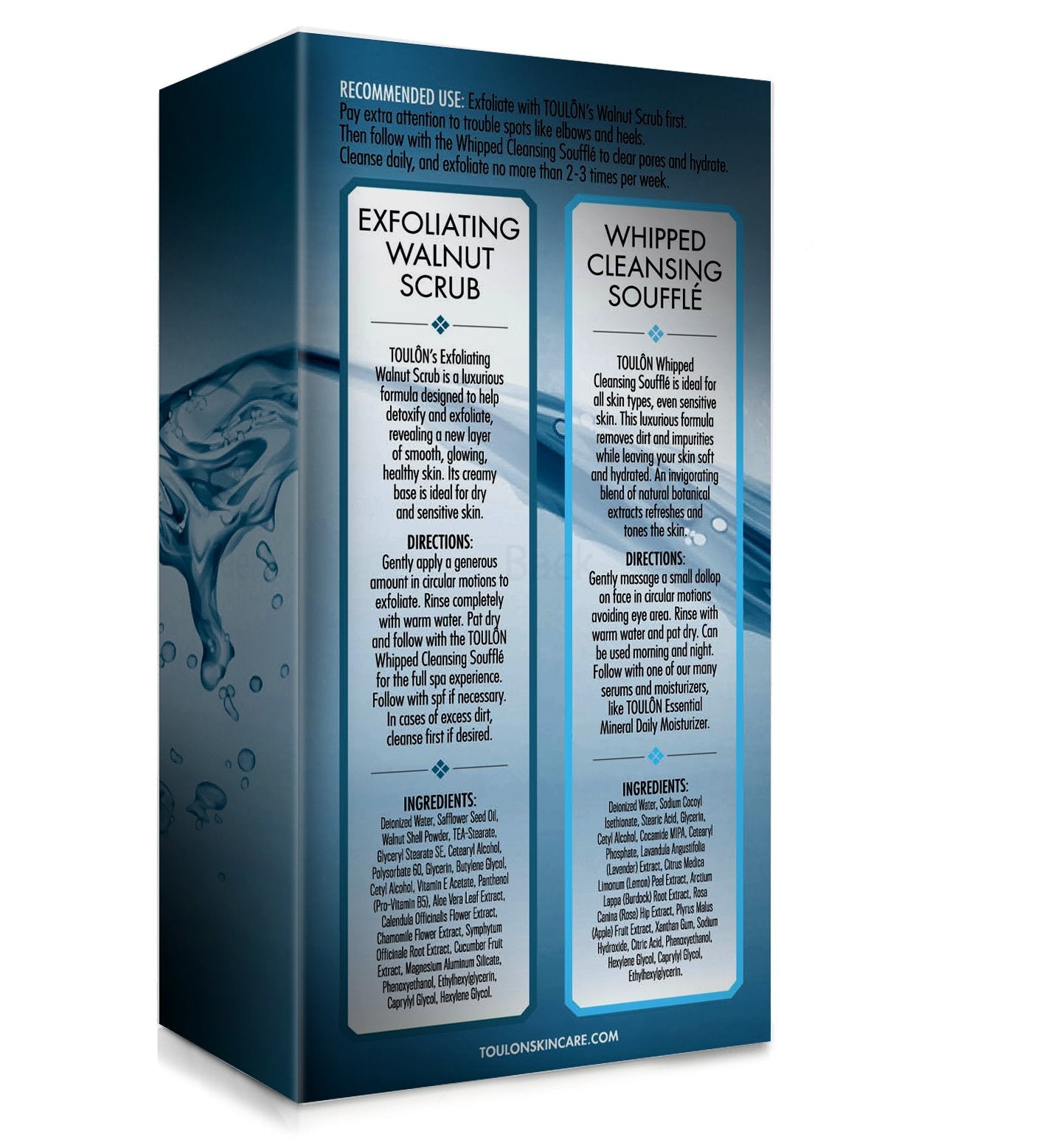 Exfoliating Scrub Set - Body Scrub Set - Skin Care Gift Set for Women & Men - Natural Spa Bath and Shower Kit with Exfoliating Walnut Body & Face Beauty & Personal Care TOULON