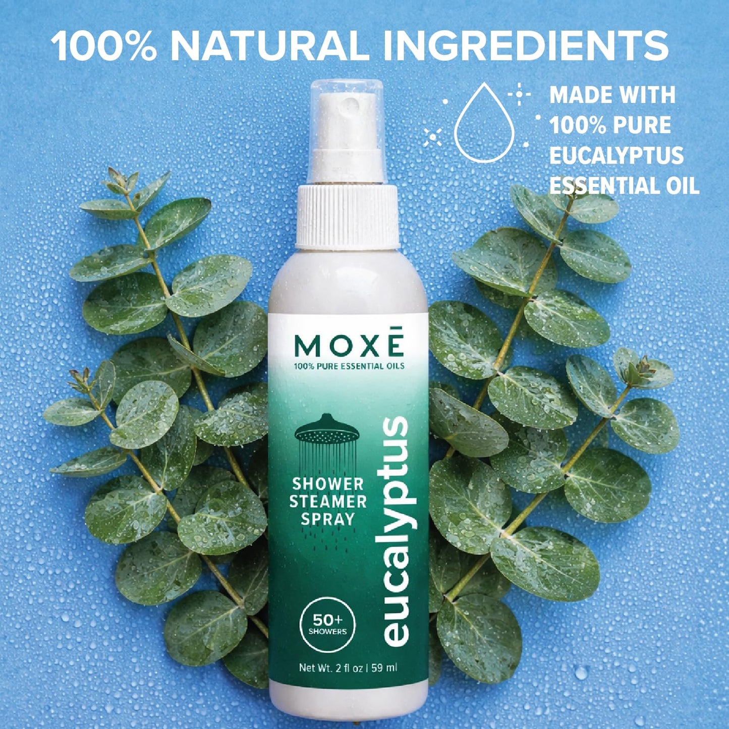 MOX? Shower Steamer Spray Eucalyptus Essential Oil Shower Spray - Relaxing Aromatherapy Mist for Home Spa Experience - Pure Plant Based Fragrance Beauty and Personal Care MOXE