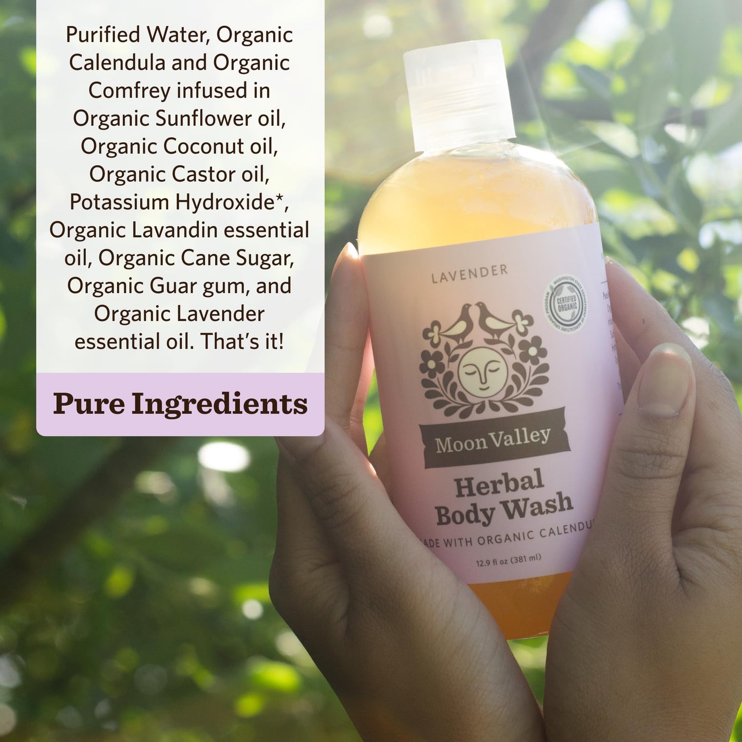 Herbal Body Wash, Lavender by Moon Valley, All Natural Ingredients, No Parabens, Vegan, Moisturizing Essential Oils, Two Pack Beauty & Personal Care Moon Valley Organics