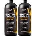 SOULSPA PURE Castor Oil & Black Seed Biotin Shampoo and Conditioner Set - Sulfate Free Nourishing Formula for Thinning Hair & Dry Scalp - Deep Beauty & Personal Care SOULSPA PURE