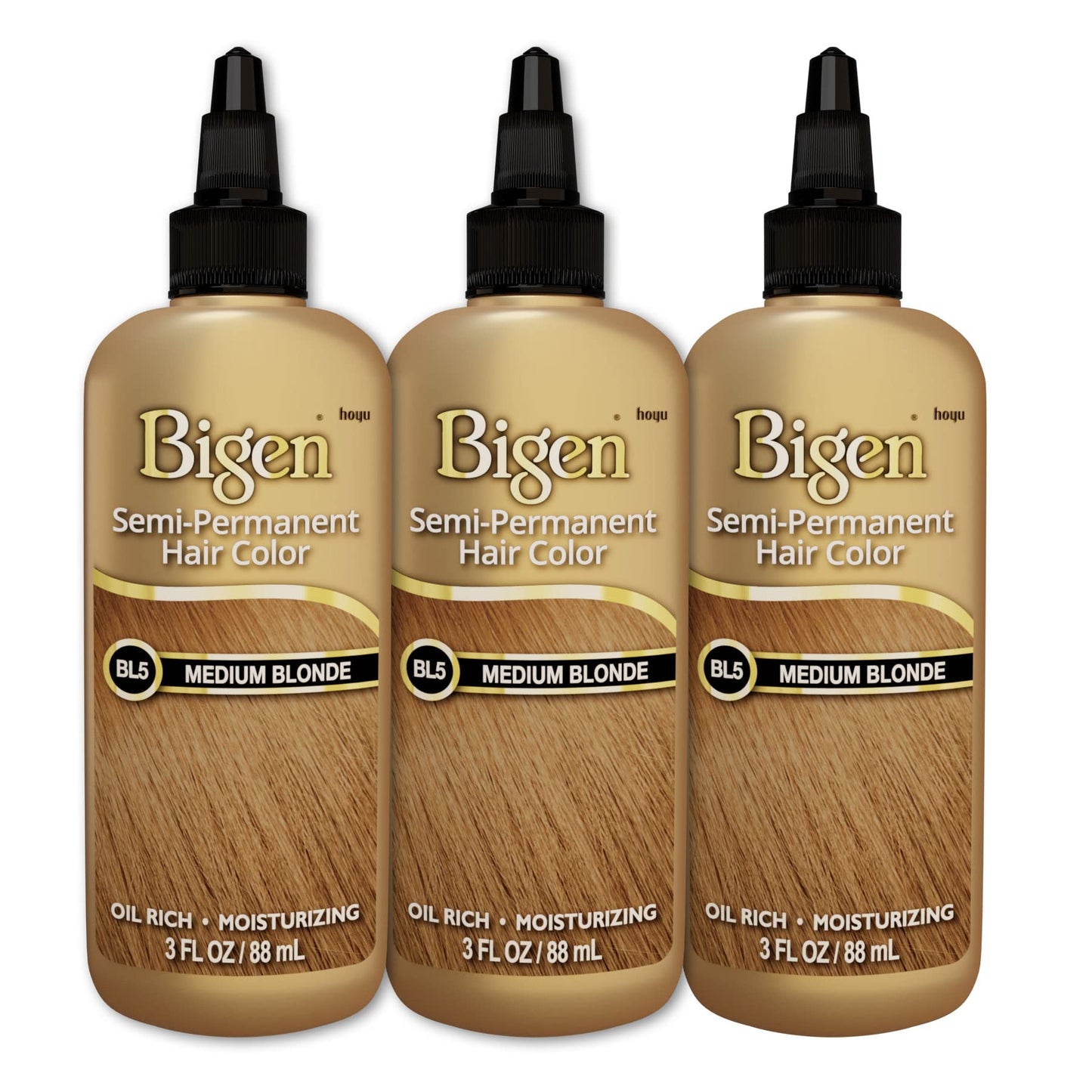 BL5 Medium Blonde Bigen Semi Permanent Hair Color (3 Pack) Beauty & Personal Care Bigen