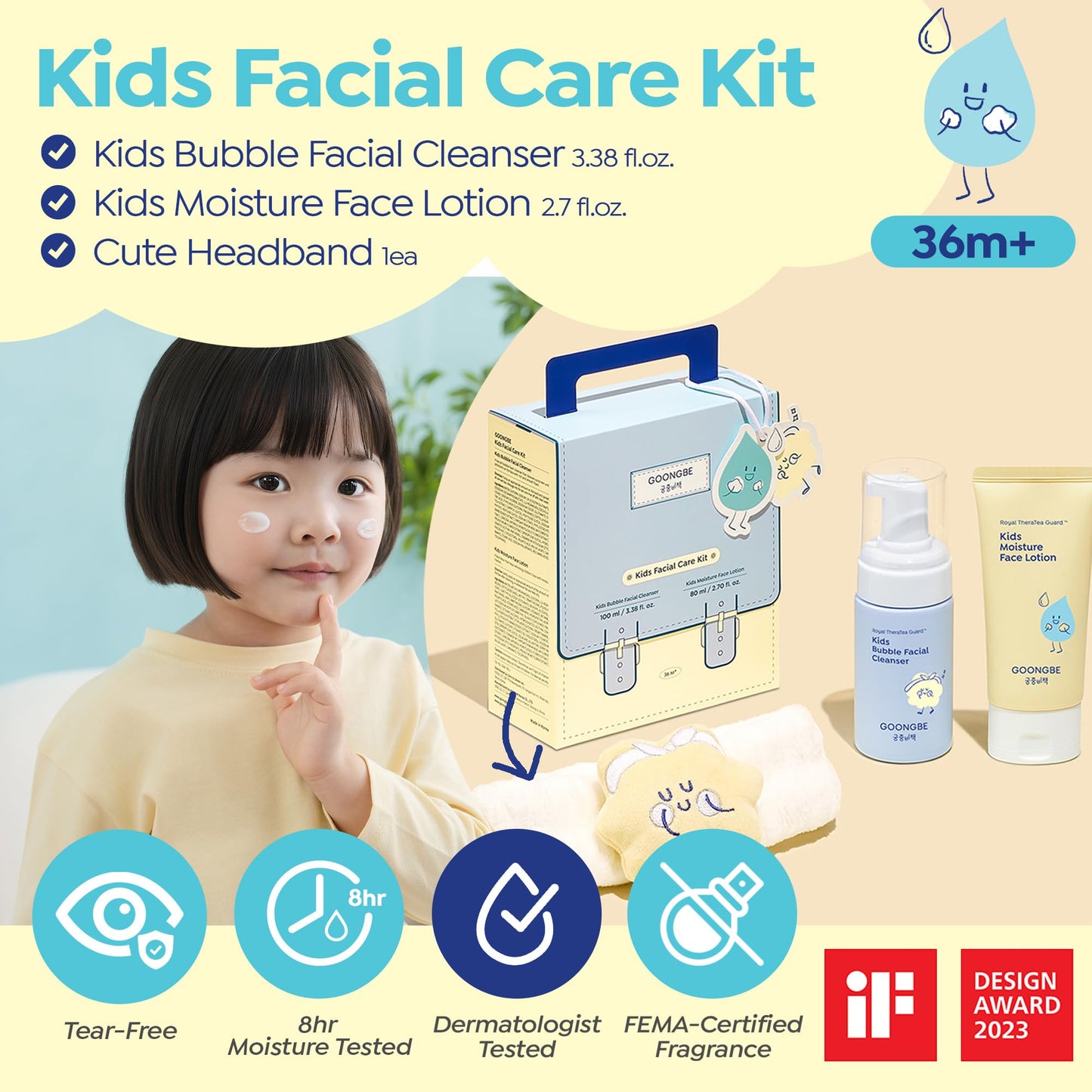 GOONGBE Kids' Bubble Facial Cleanser x Maltese - Korean Kids Low pH Bubble Foam Face Wash - Gentle Cleansing & Hydrating with Panthenol and Amino Beauty and Personal Care GOONGBE