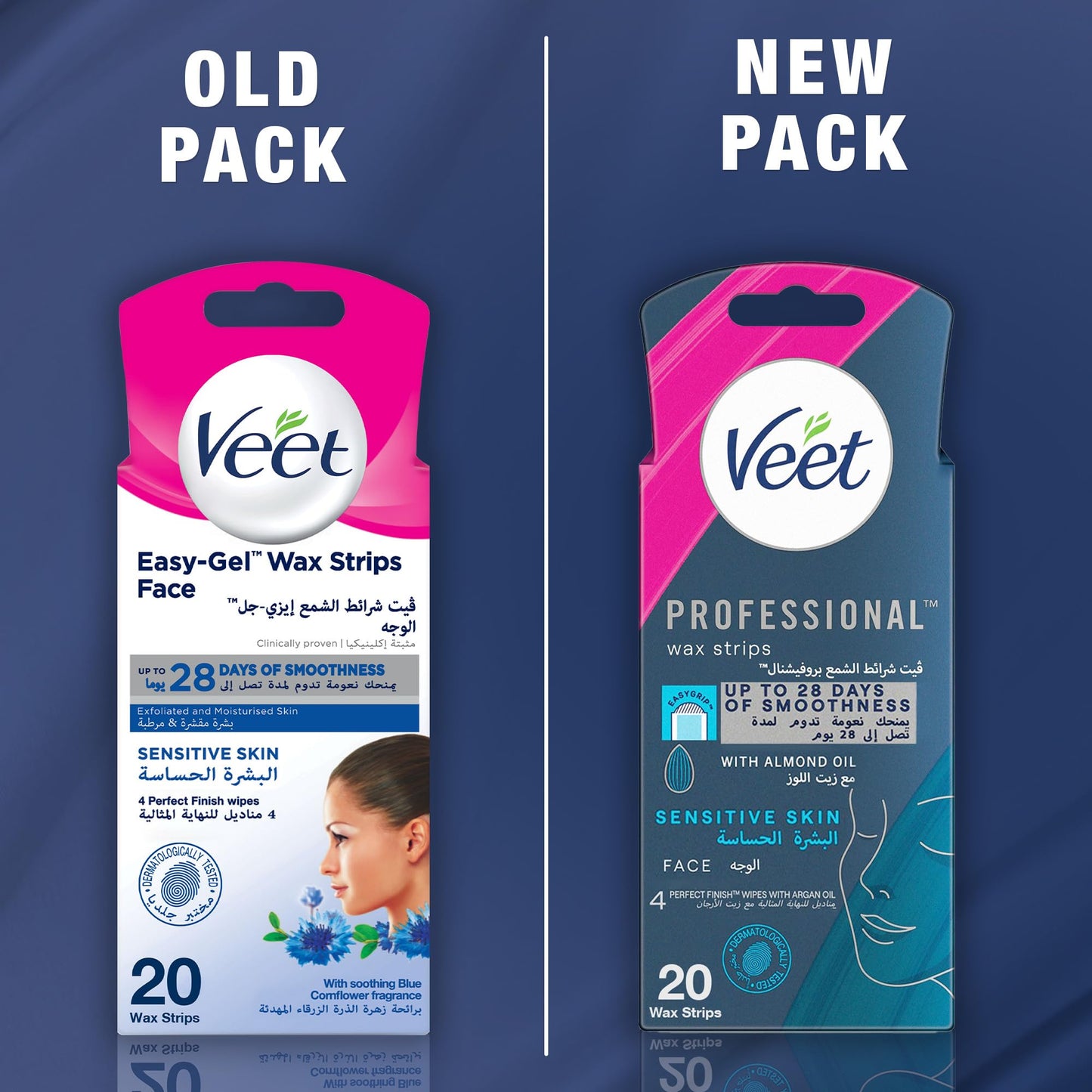 Veet Face Cold Wax Strips for Normal Skin, Pack of 20 Beauty and Personal Care Veet