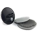 G.B.S Head Shampoo Scalp Massager Brush and Soft Palm Pocket Comb for All Hair Types, Pack of 3 (1 Black and 2 Gray) Made in U.S.A Beauty & Personal Care G.B.S