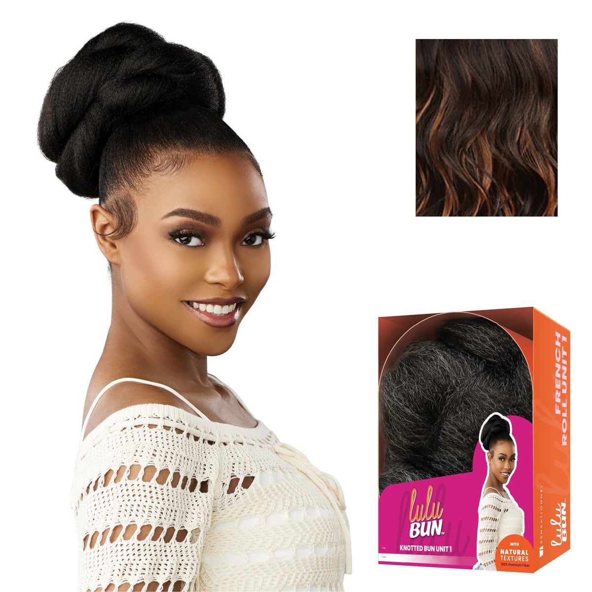 Sensationnel Lulubun Updo Hairextensions-Knotted Bun Unit 1,F1B/30