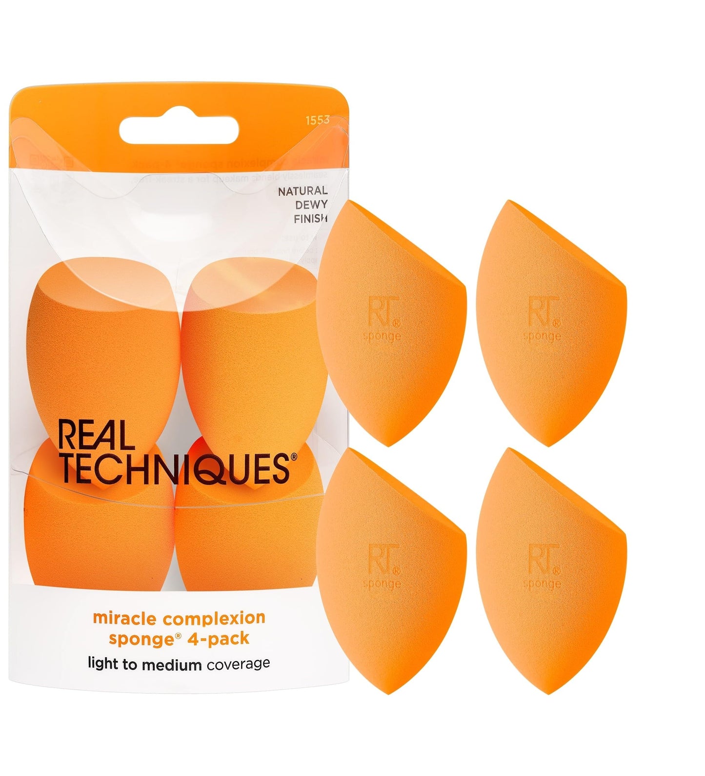 Real Techniques Miracle Complexion Beauty Sponge Makeup Blender, Set of 4 Beauty & Personal Care Real Techniques